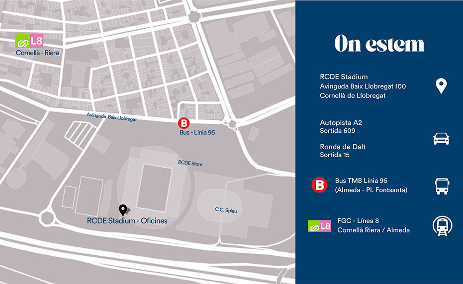 Mapa RCD Stadium