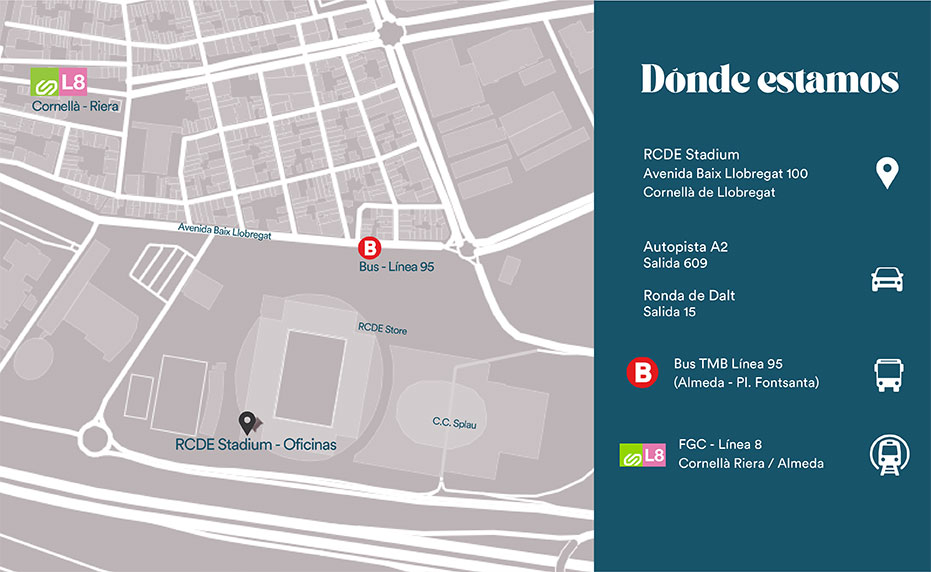 Mapa RCD Stadium